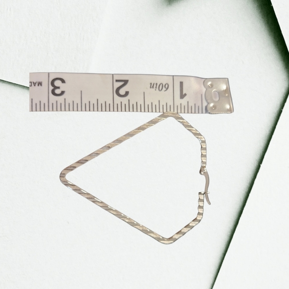 WOMEN'S STAINLESS STEEL EARRINGS SILVER - Picture 3 of 4